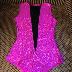 SOLD Holographic raving festival bodysuit